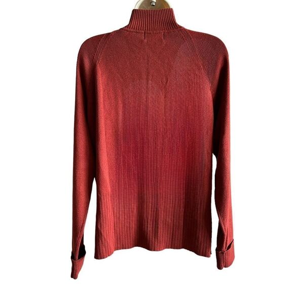 Covington ~Women’s Rust Color Zipped Sweater Jacket ~ Made in Japan ~ size L - Picture 3 of 12
